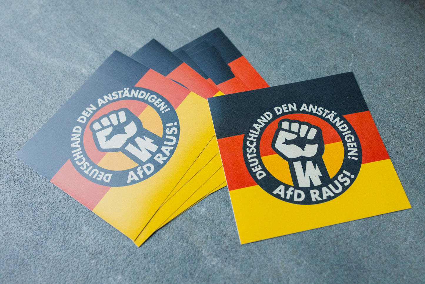 Sticker "Deutschland den Anständigen! AfD raus!" (25/50/100 Stk.)