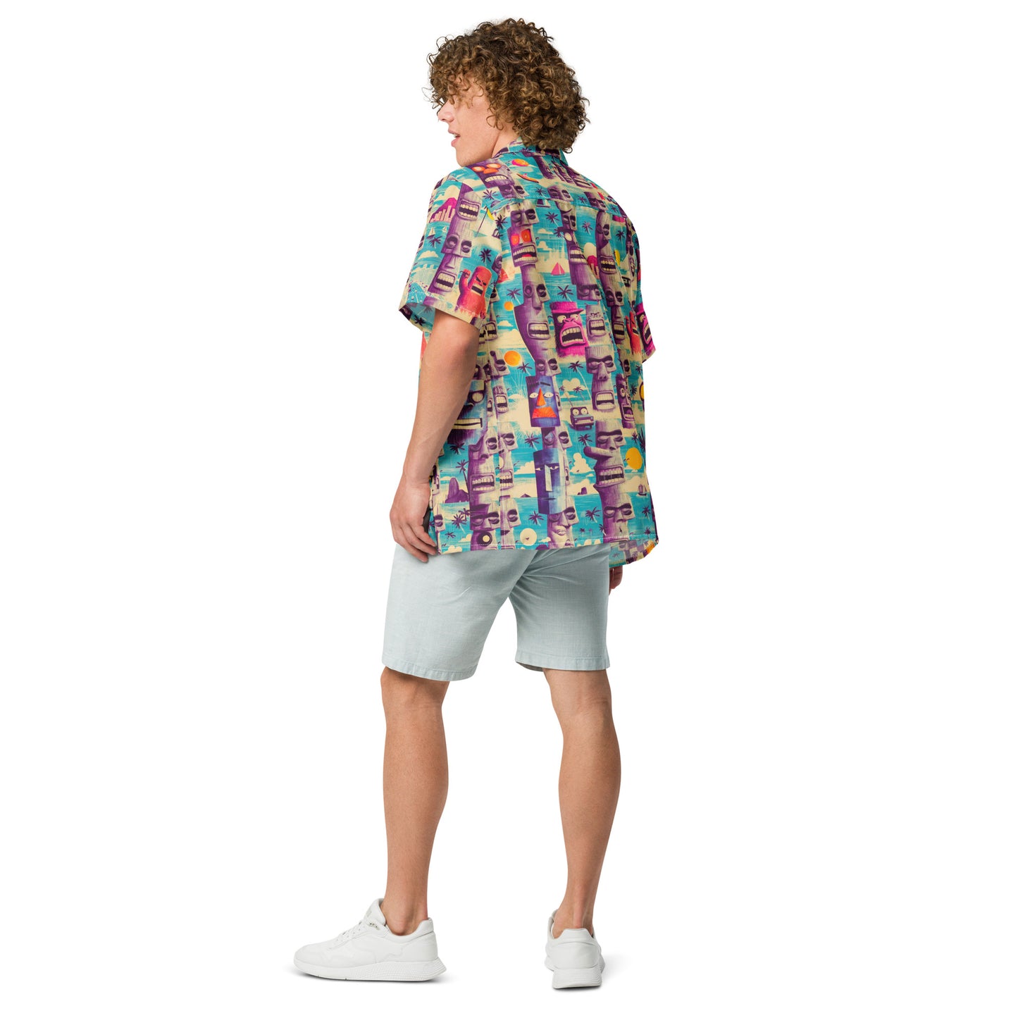 "Tiki-Madness" #2 - Unisex-Hemd mit Knöpfen