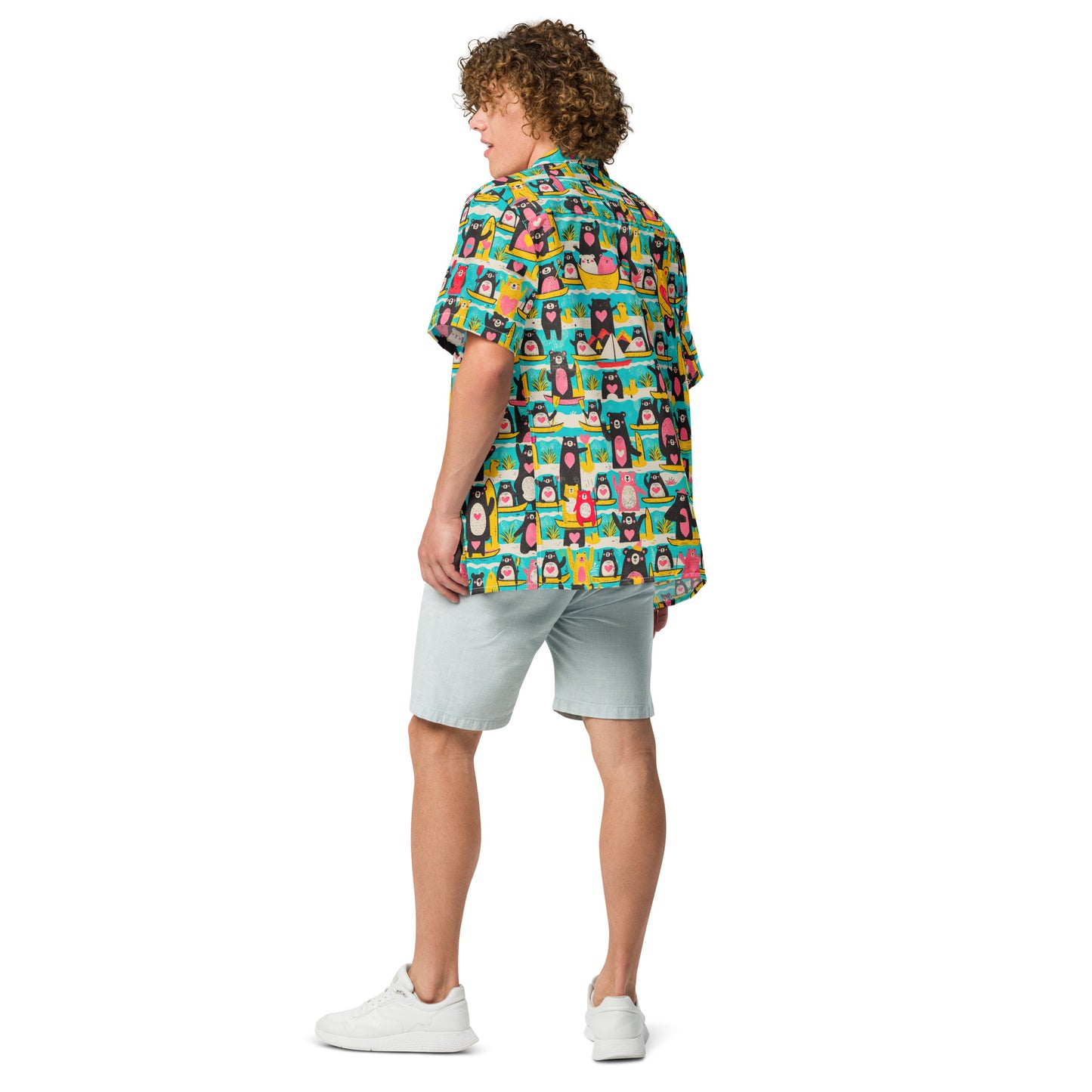 "Happy Bears - on SUPs!" #1 - Unisex-Hemd mit Knöpfen