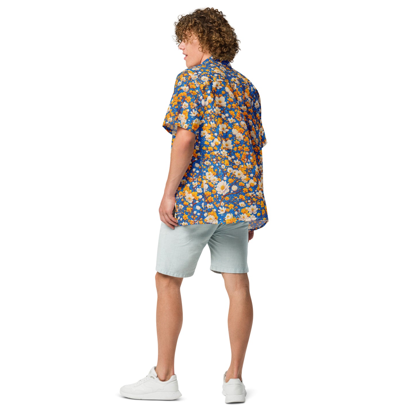 "Flowers" #1 - Unisex-Hemd mit Knöpfen