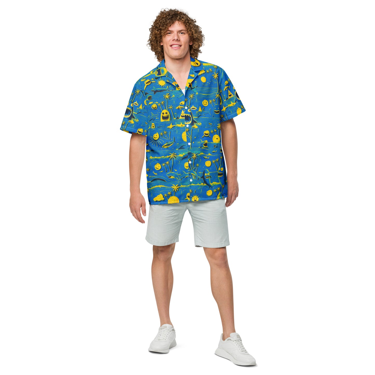 "Crazy Beach! #1" - Unisex-Hemd mit Knöpfen