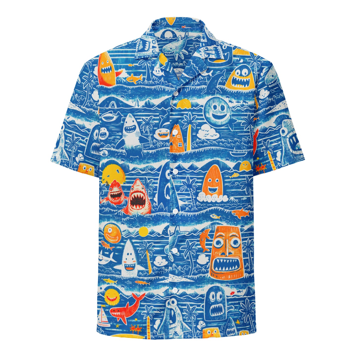 "Crazy Beach!" #4 - Unisex-Hemd mit Knöpfen