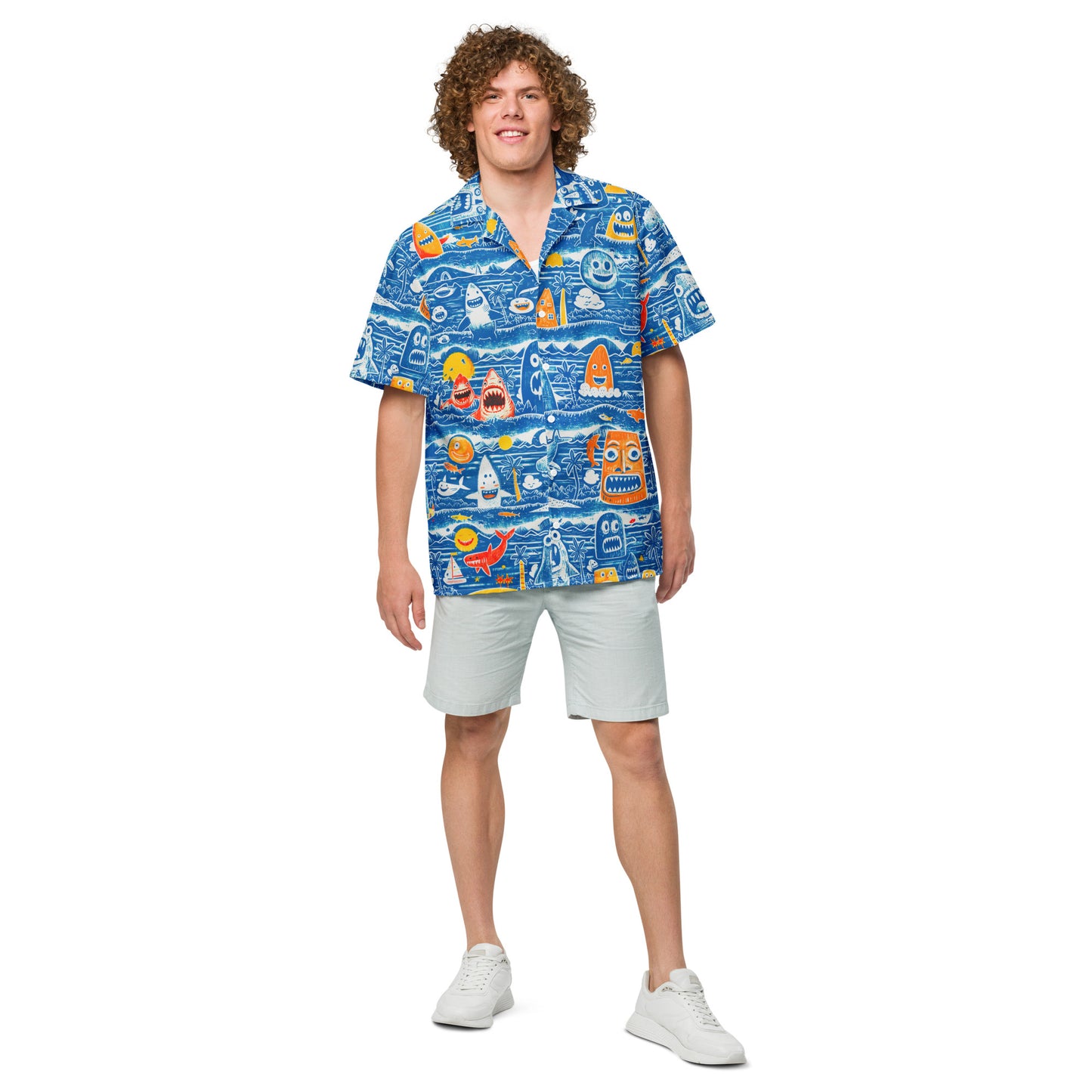 "Crazy Beach!" #4 - Unisex-Hemd mit Knöpfen