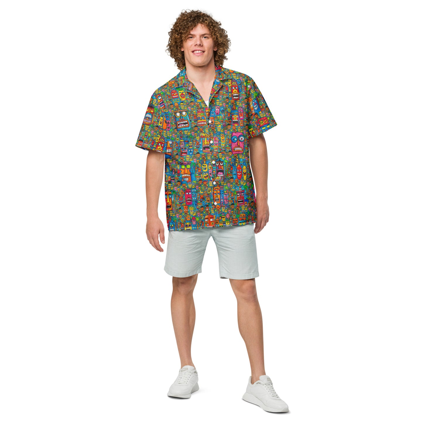 "Tiki-Madness!" #1 - Unisex-Hemd mit Knöpfen