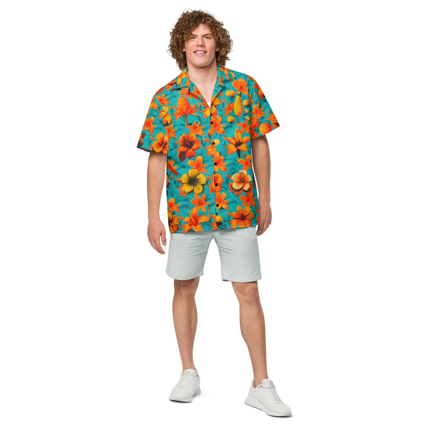 "Floral Classic" #1 - Unisex-Hemd mit Knöpfen