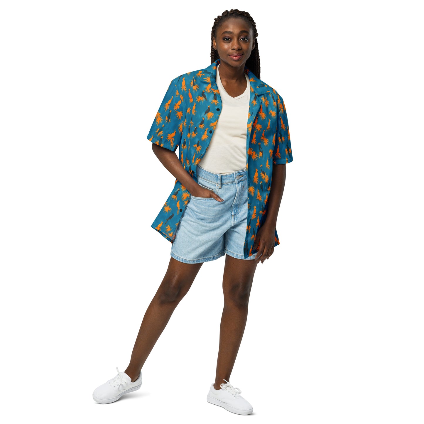 "Kakadu" #1 - Unisex-Hemd mit Knöpfen