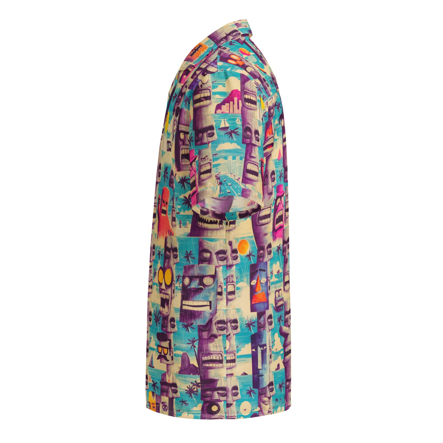 "Tiki-Madness" #2 - Unisex-Hemd mit Knöpfen