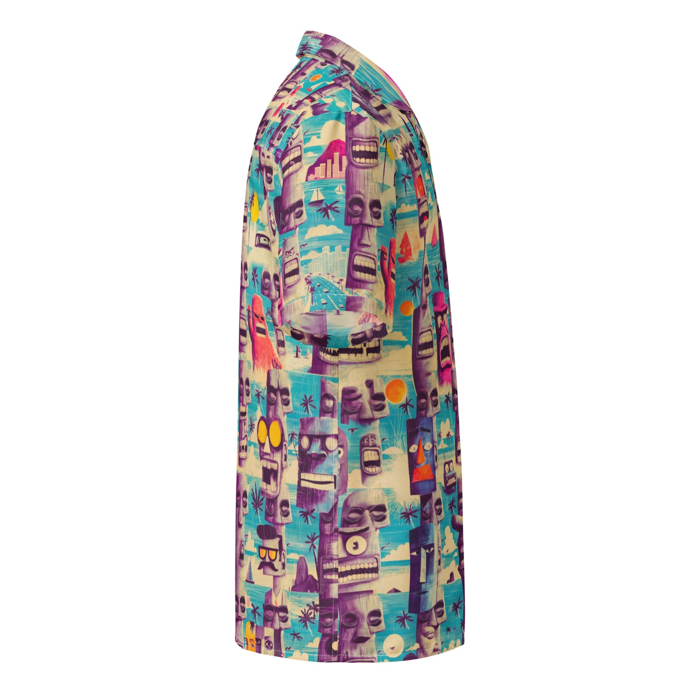 "Tiki-Madness" #2 - Unisex-Hemd mit Knöpfen