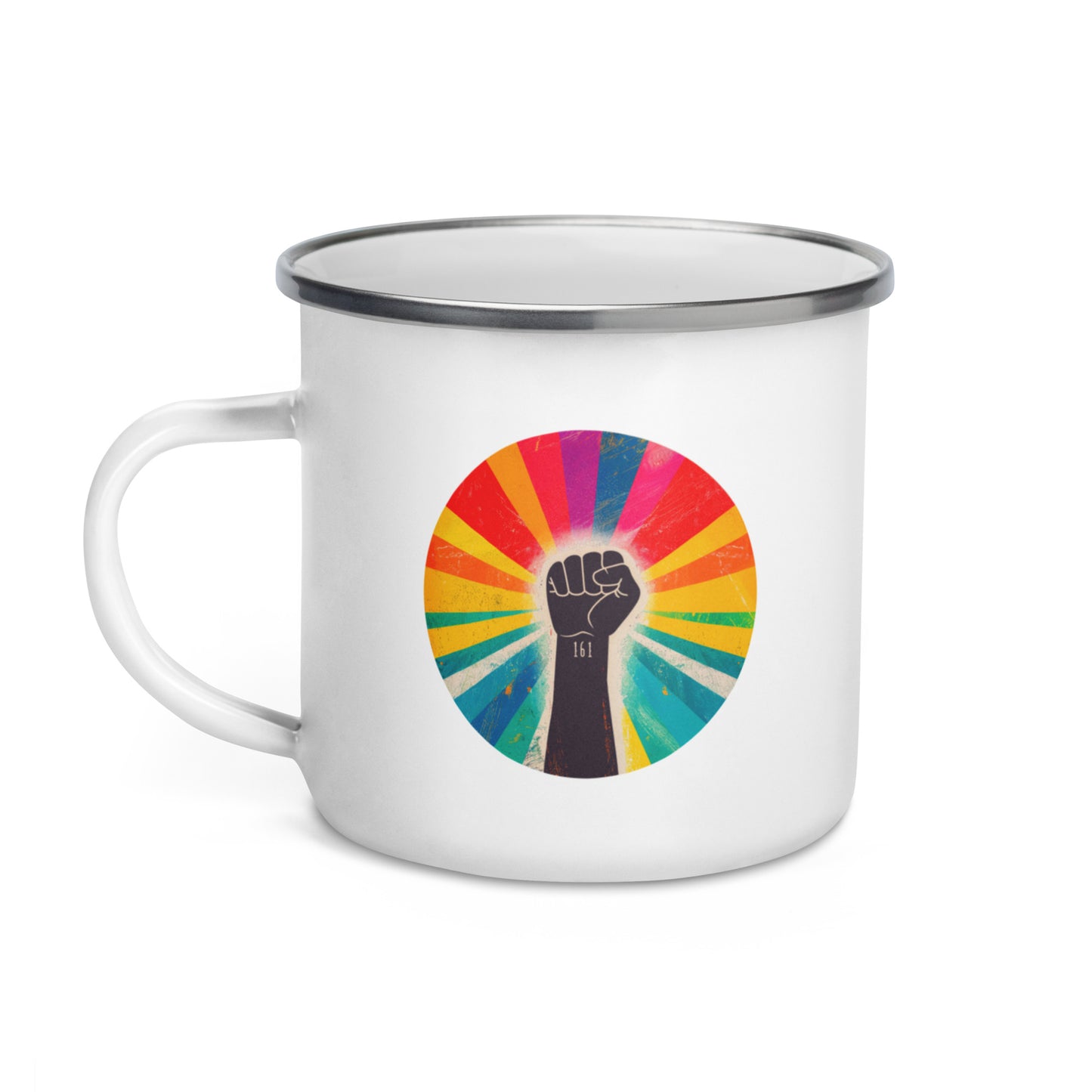 "Antifaschistische Aktion, 161" - Emaille-Tasse