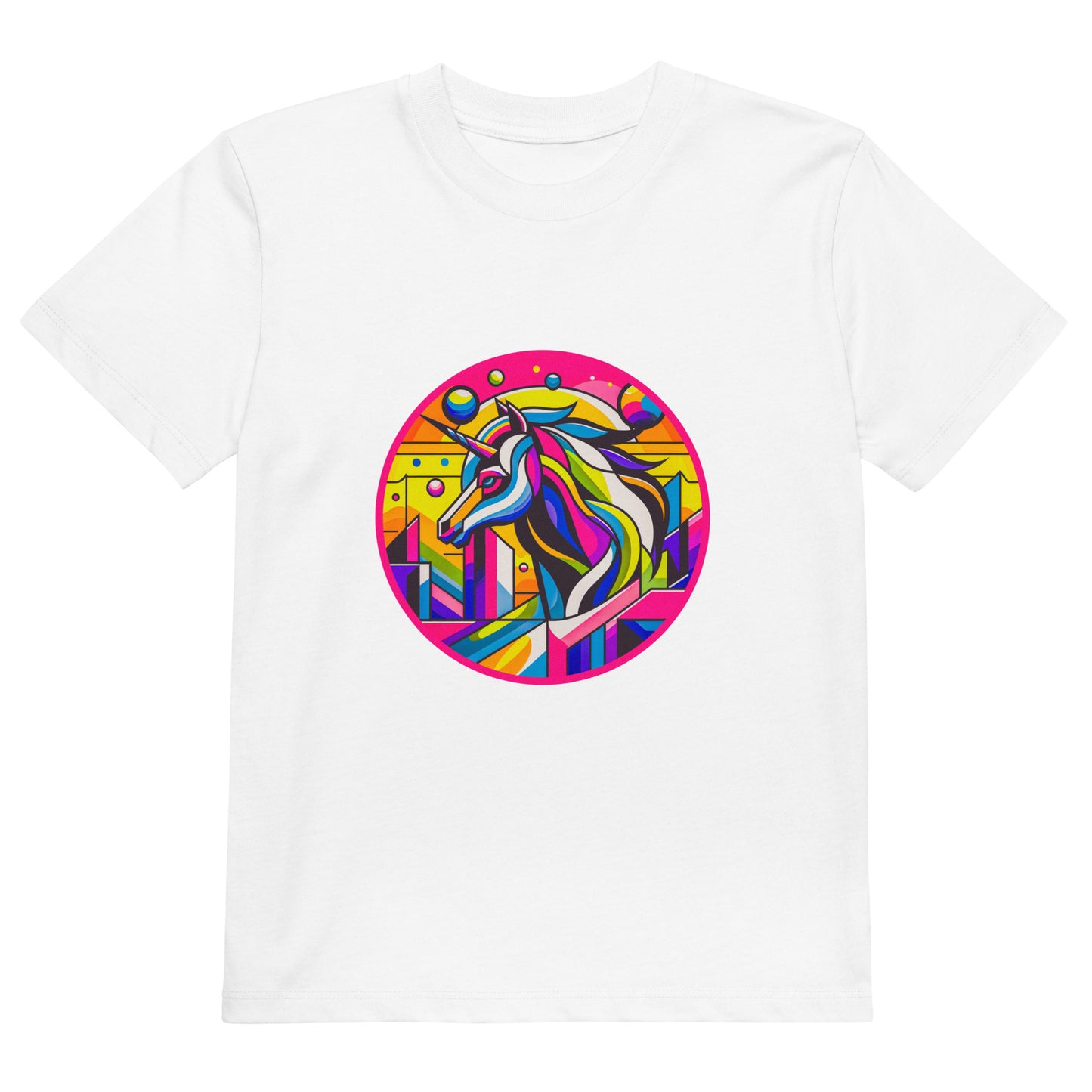 "Unicorn" - Bio-Baumwoll-T-Shirt für Kinder - Weiß