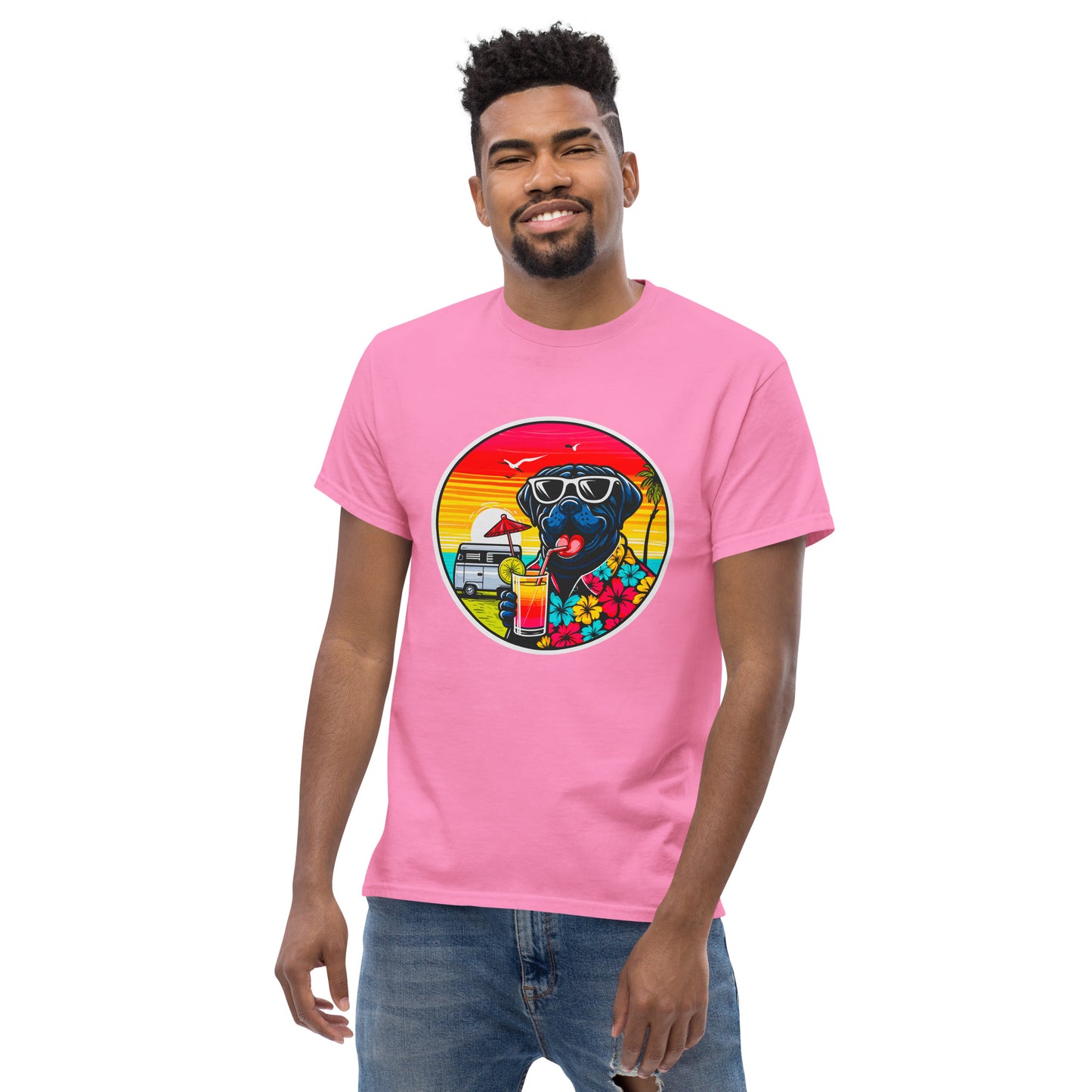 "Dogs On Vacation"-Kollektion - Black Mastiff - Klassisches Unisex-T-Shirt - 13 verschiedene Farben