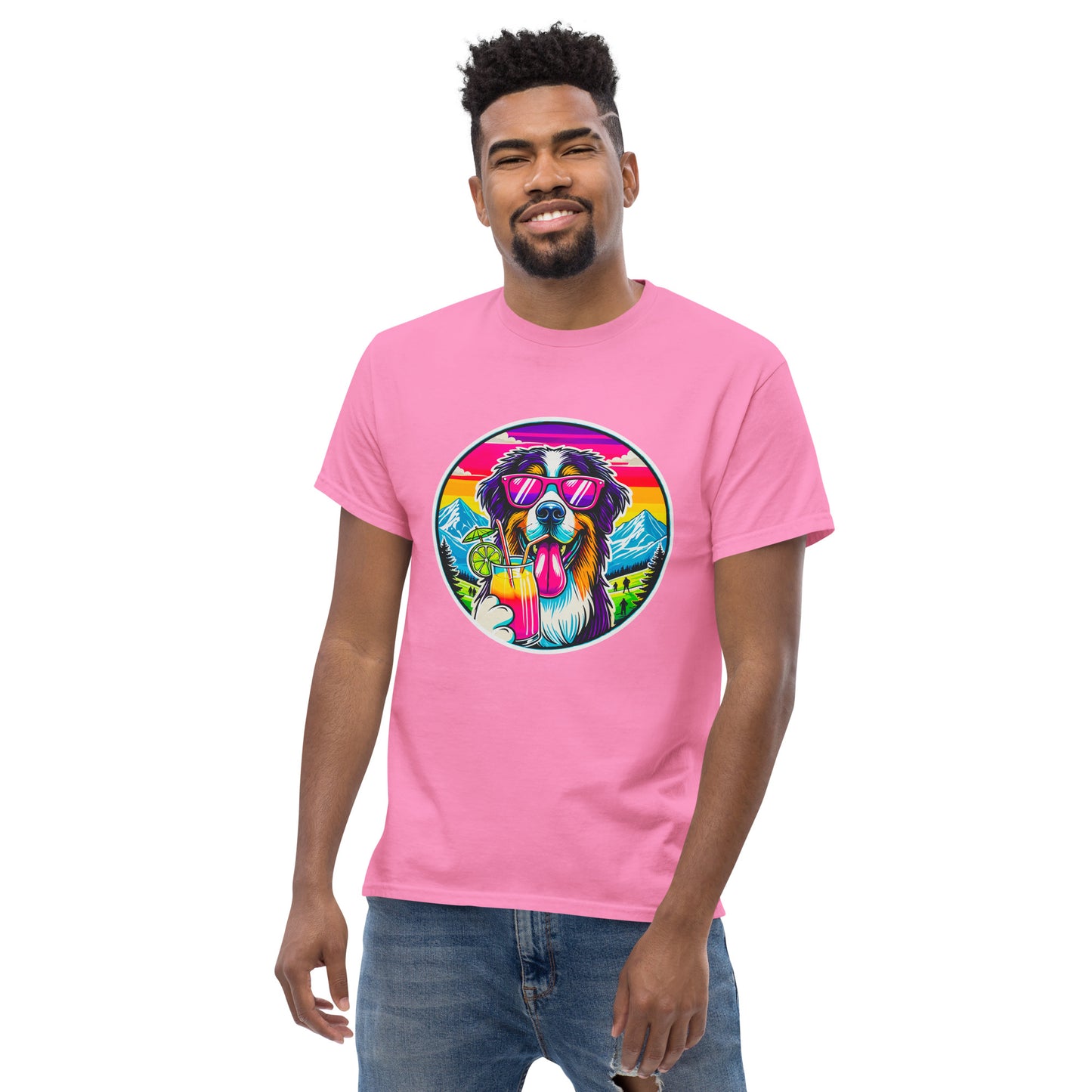 "Dogs On Vacation"-Kollektion - Bernhardiner - Klassisches Unisex-T-Shirt - 13 verschiedene Farben