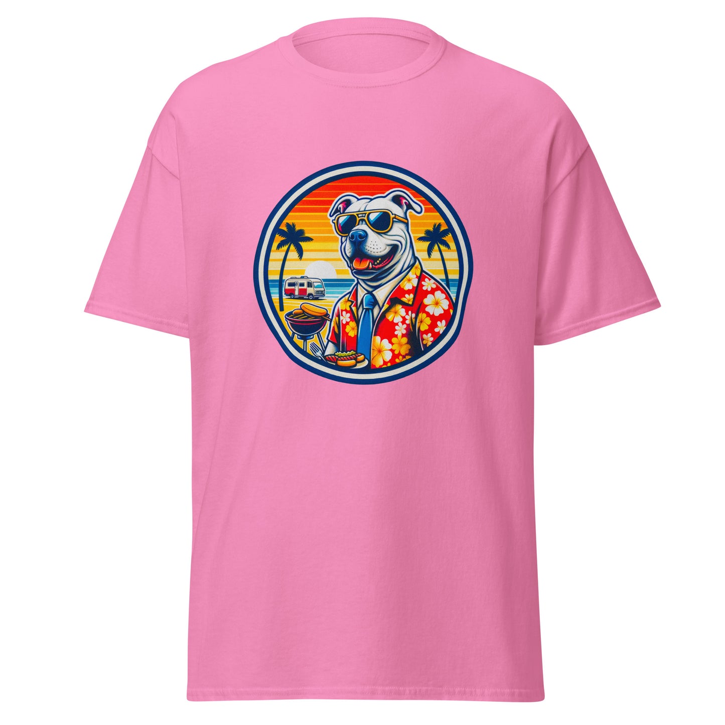 "Dogs On Vacation"-Kollektion - Staffordshire-Terrier #1 - Klassisches Unisex-T-Shirt - 13 verschiedene Farben