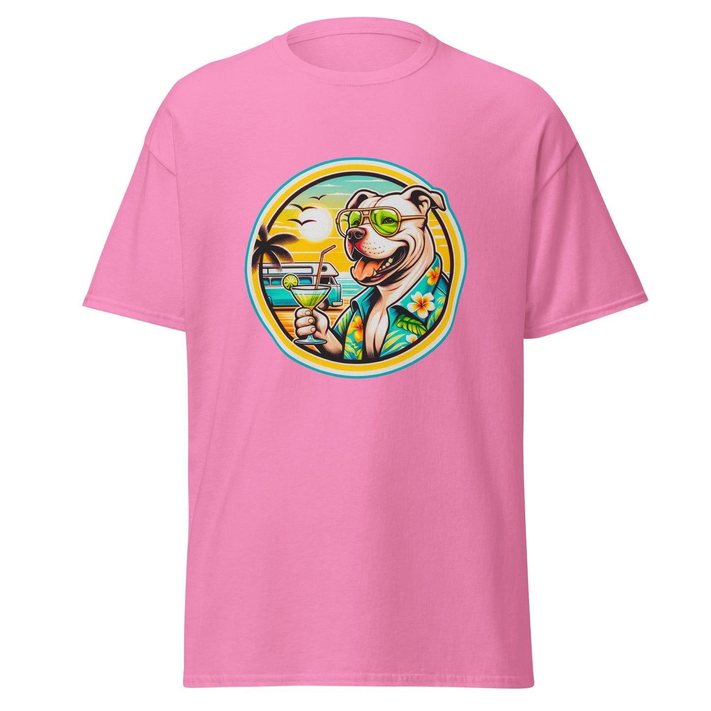 "Dogs On Vacation"-Kollektion - Staffordshire-Terrier #2 - Klassisches Unisex-T-Shirt - 13 verschiedene Farben