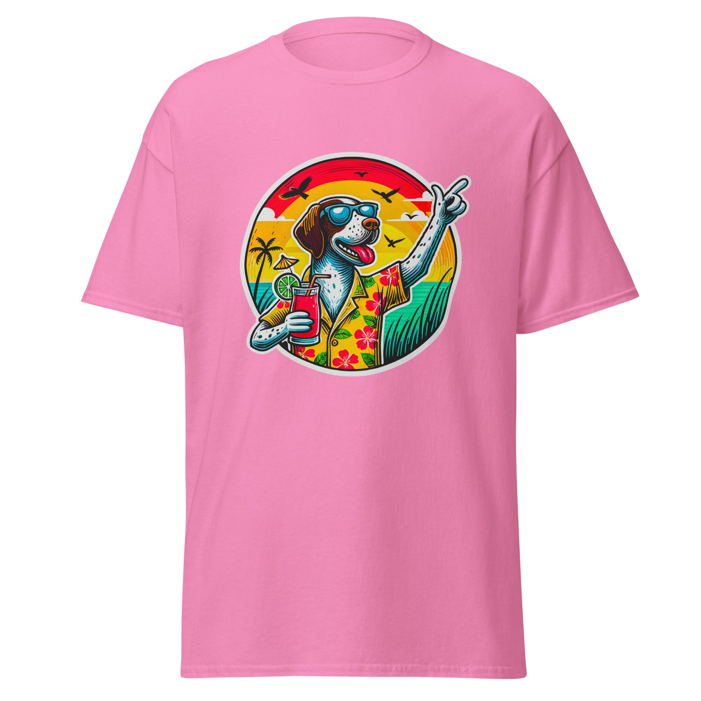 "Dogs On Vacation"-Kollektion - Pointer - Klassisches Unisex-T-Shirt - 13 verschiedene Farben