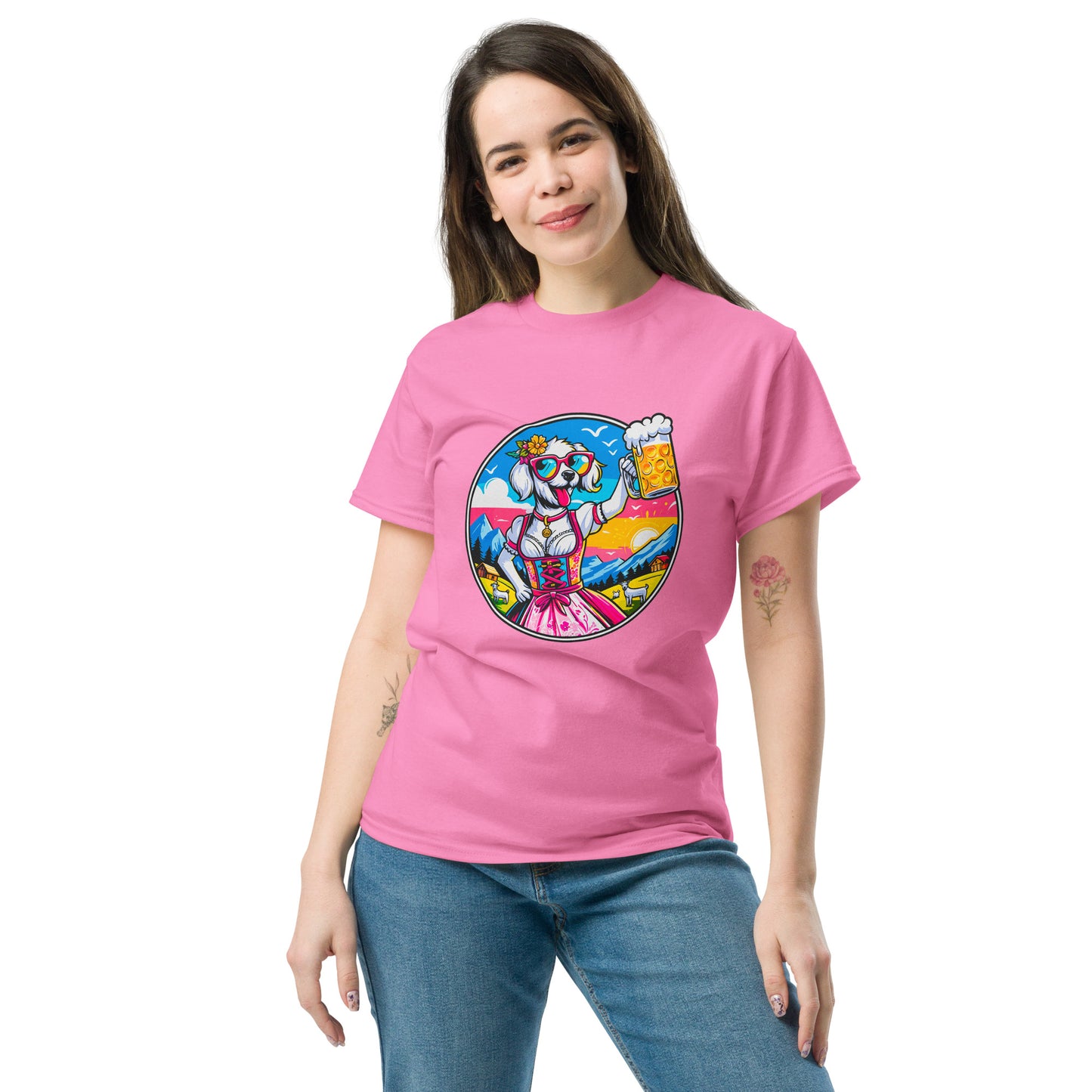 "Dogs On Vacation"-Kollektion - White Havaneser (female) - Klassisches Unisex-T-Shirt - 13 verschiedene Farben