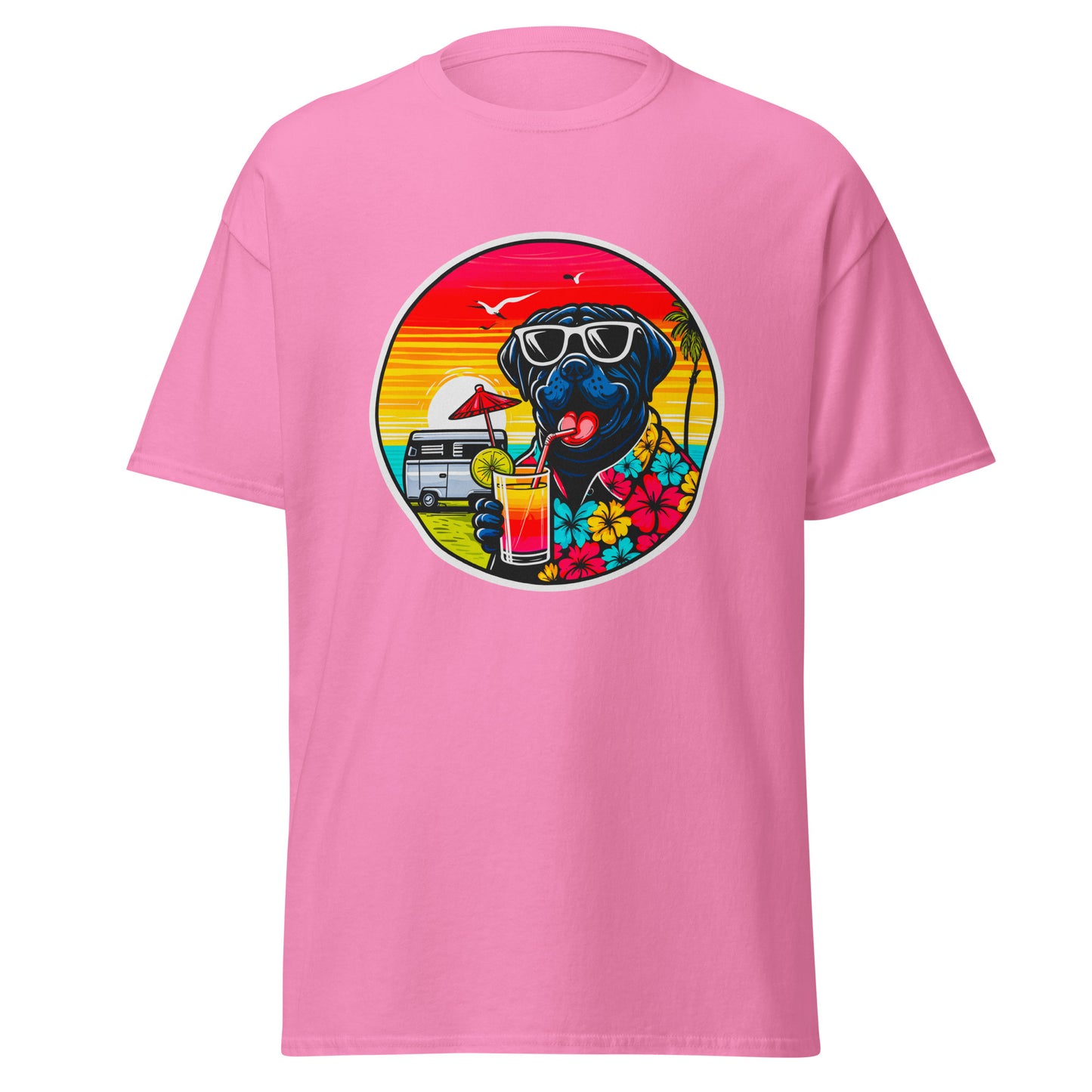 "Dogs On Vacation"-Kollektion - Black Mastiff - Klassisches Unisex-T-Shirt - 13 verschiedene Farben