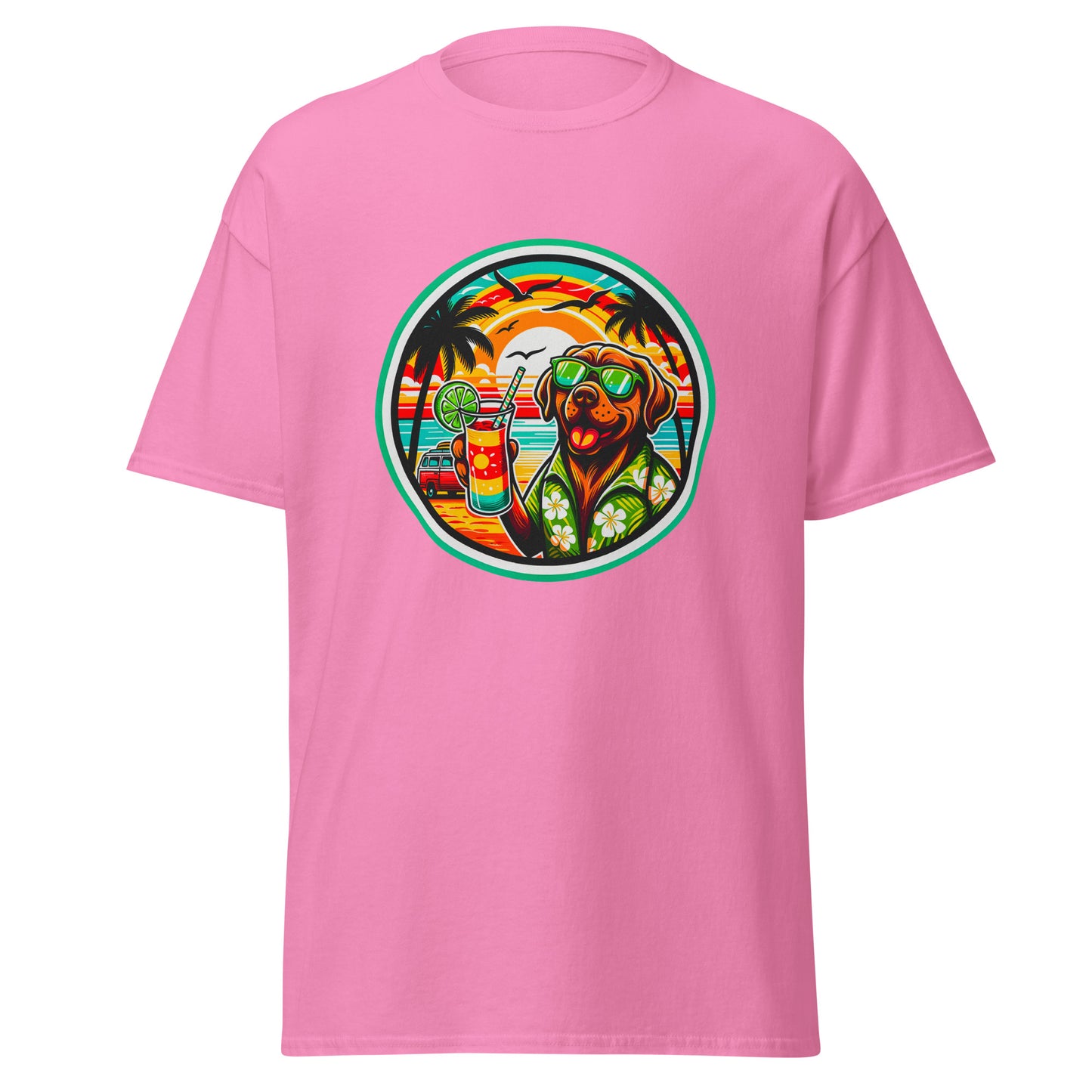 "Dogs On Vacation"-Kollektion - Brown Labrador - Klassisches Unisex-T-Shirt - 13 verschiedene Farben