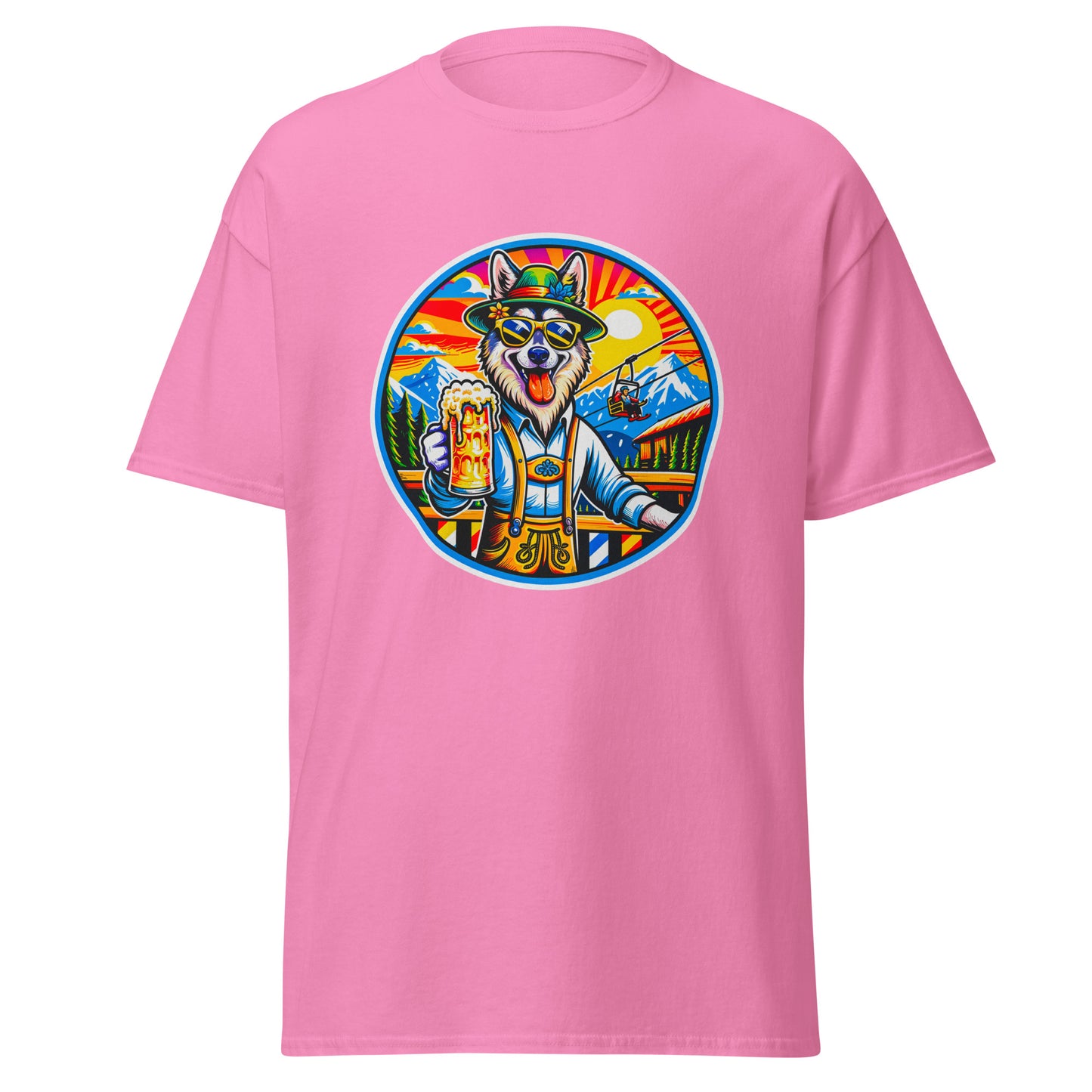 "Dogs On Vacation"-Kollektion - European Sledgedog - Klassisches Unisex-T-Shirt - 13 verschiedene Farben