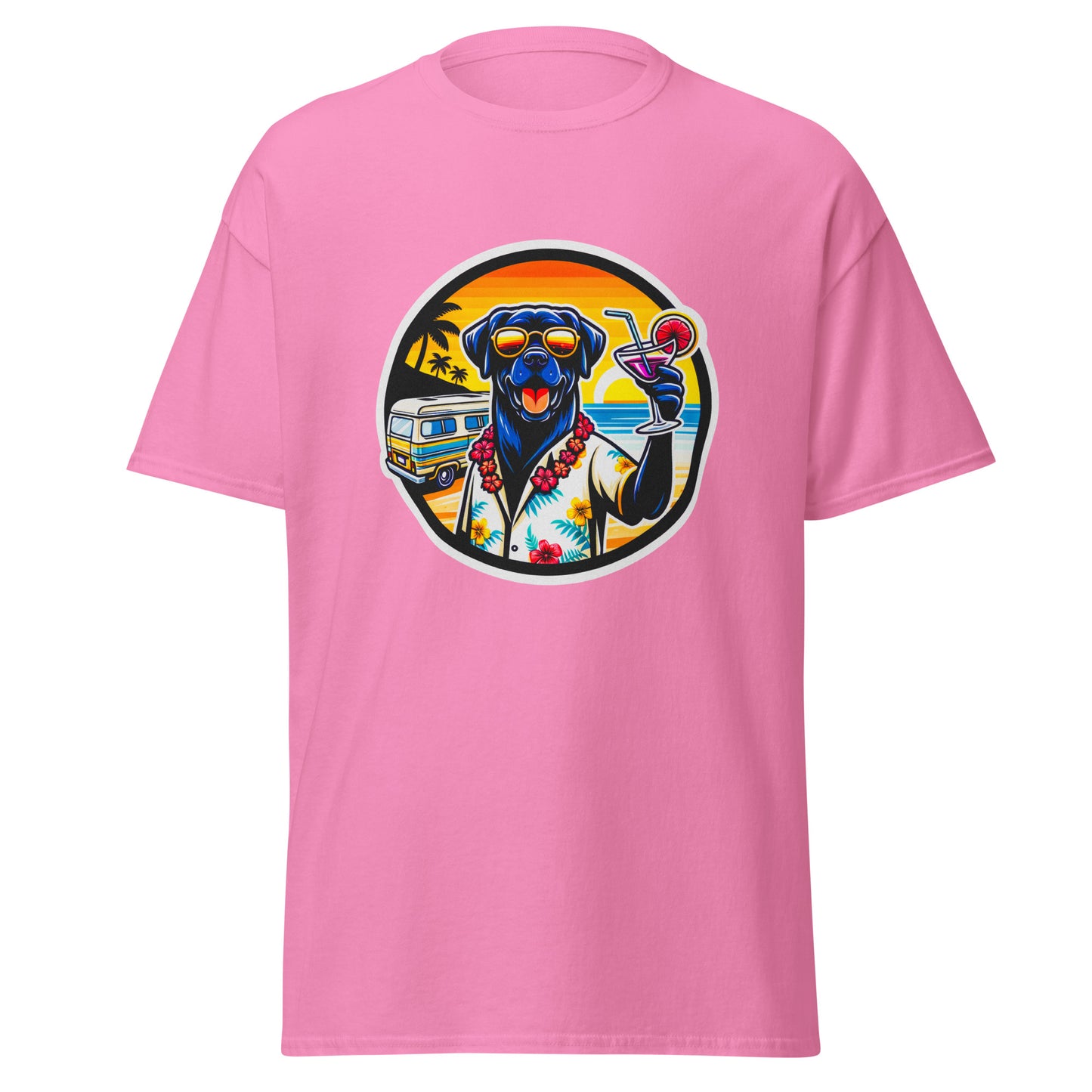 "Dogs On Vacation"-Kollektion - Black Labrador #3 - Klassisches Unisex-T-Shirt - 13 verschiedene Farben