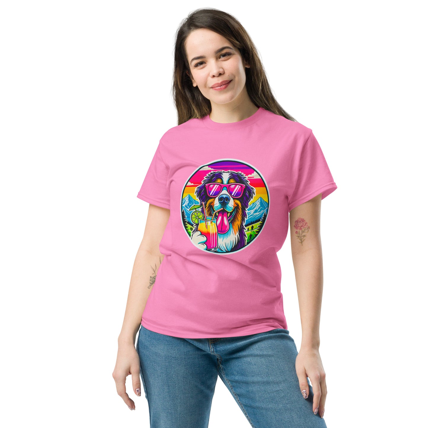 "Dogs On Vacation"-Kollektion - Bernhardiner - Klassisches Unisex-T-Shirt - 13 verschiedene Farben