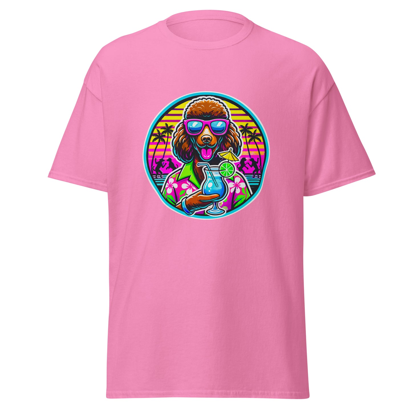 "Dogs On Vacation"-Kollektion - Brown Royal Poodle - Klassisches Unisex-T-Shirt - 13 verschiedene Farben