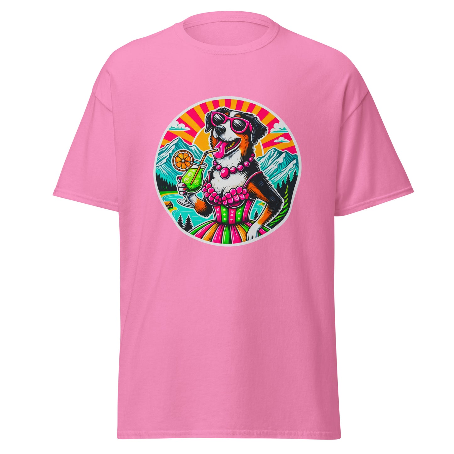 "Dogs On Vacation"-Kollektion - Schweizer Sennenhund - Klassisches Unisex-T-Shirt - 13 verschiedene Farben