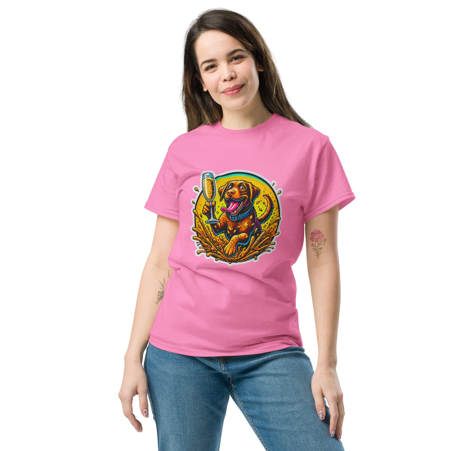 "Dogs On Vacation"-Kollektion - Brown Labbi - Klassisches Unisex-T-Shirt - 13 verschiedene Farben