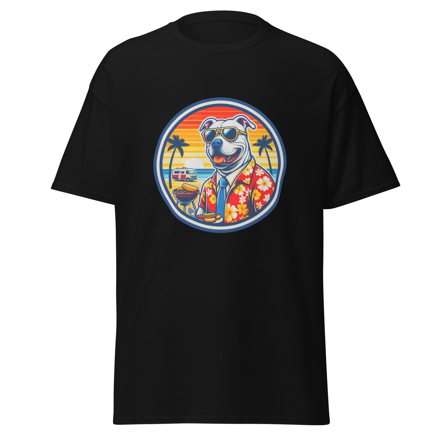 "Dogs On Vacation"-Kollektion - Staffordshire-Terrier #1 - Klassisches Unisex-T-Shirt - 13 verschiedene Farben