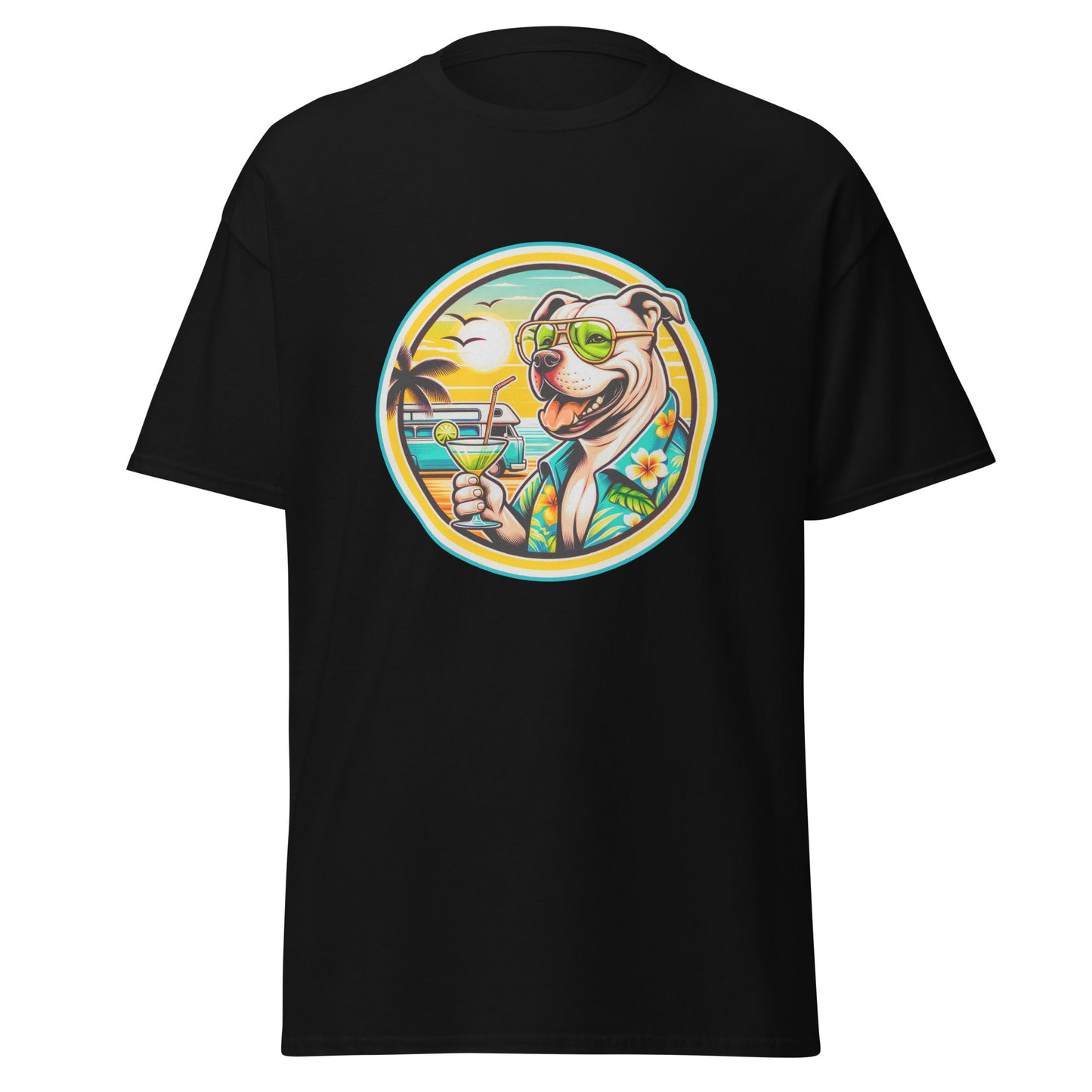 "Dogs On Vacation"-Kollektion - Staffordshire-Terrier #2 - Klassisches Unisex-T-Shirt - 13 verschiedene Farben