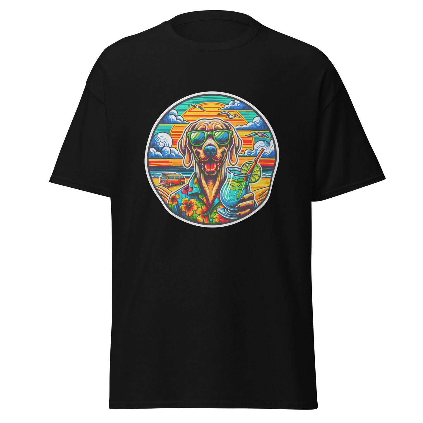 "Dogs On Vacation"-Kollektion - Weimeraner - Klassisches Unisex T-Shirt