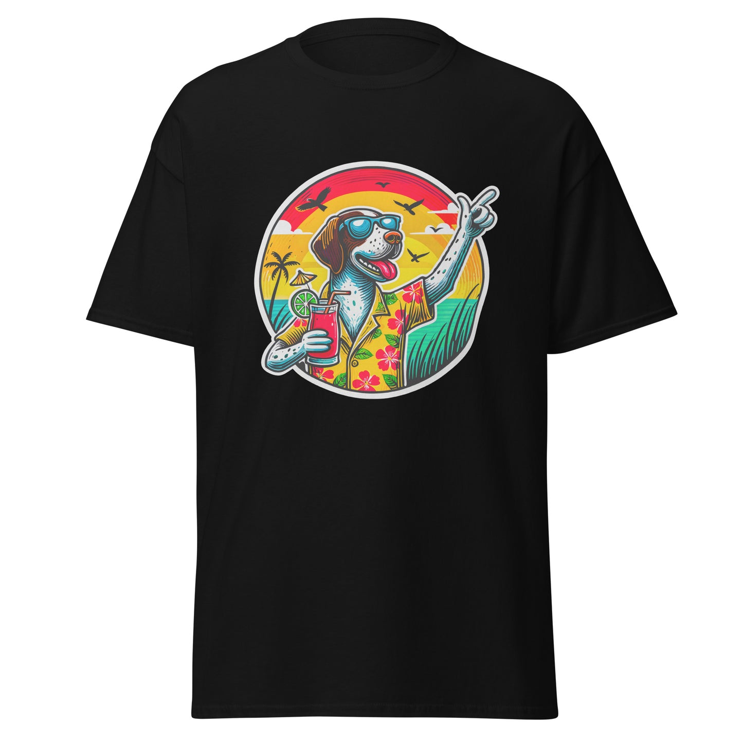"Dogs On Vacation"-Kollektion - Pointer - Klassisches Unisex-T-Shirt - 13 verschiedene Farben