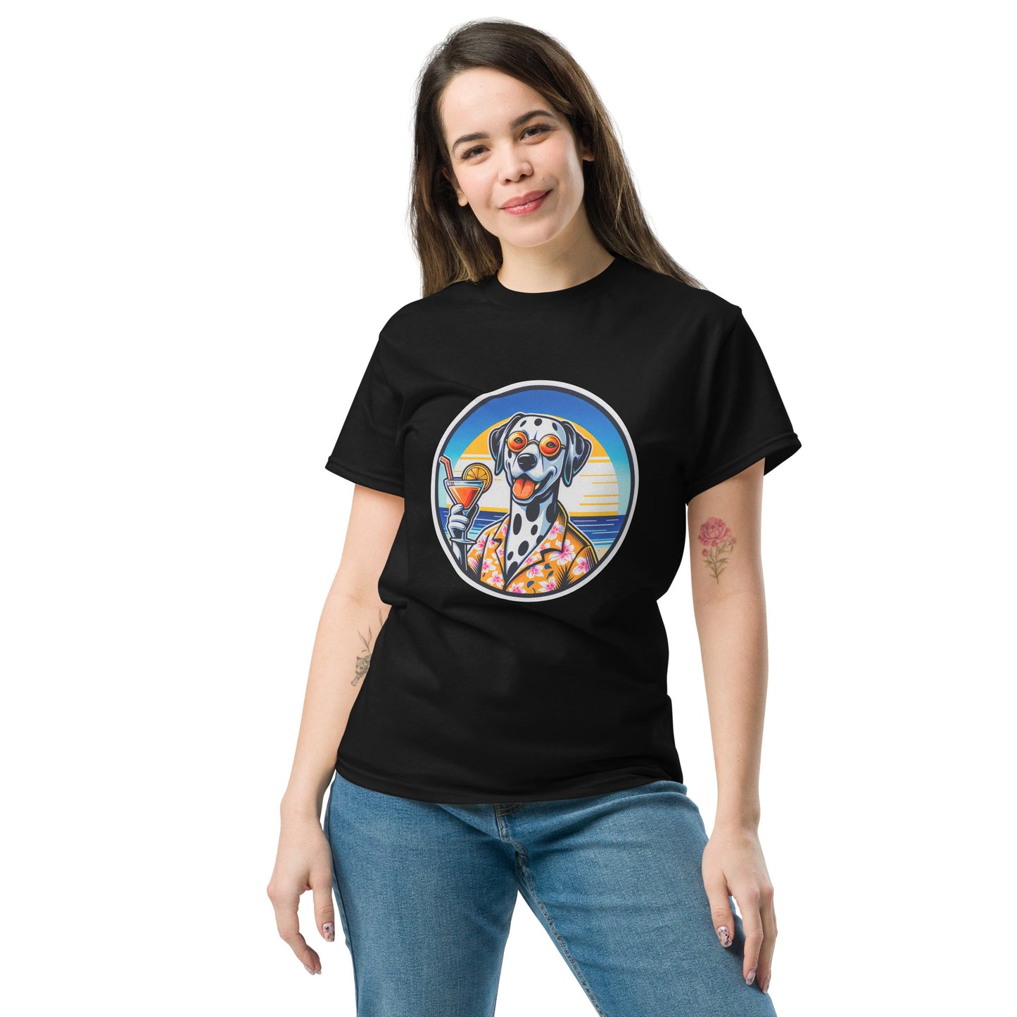 "Dogs On Vacation"-Kollektion - Dalmatiner - Klassisches Unisex-T-Shirt - 13 verschiedene Farben