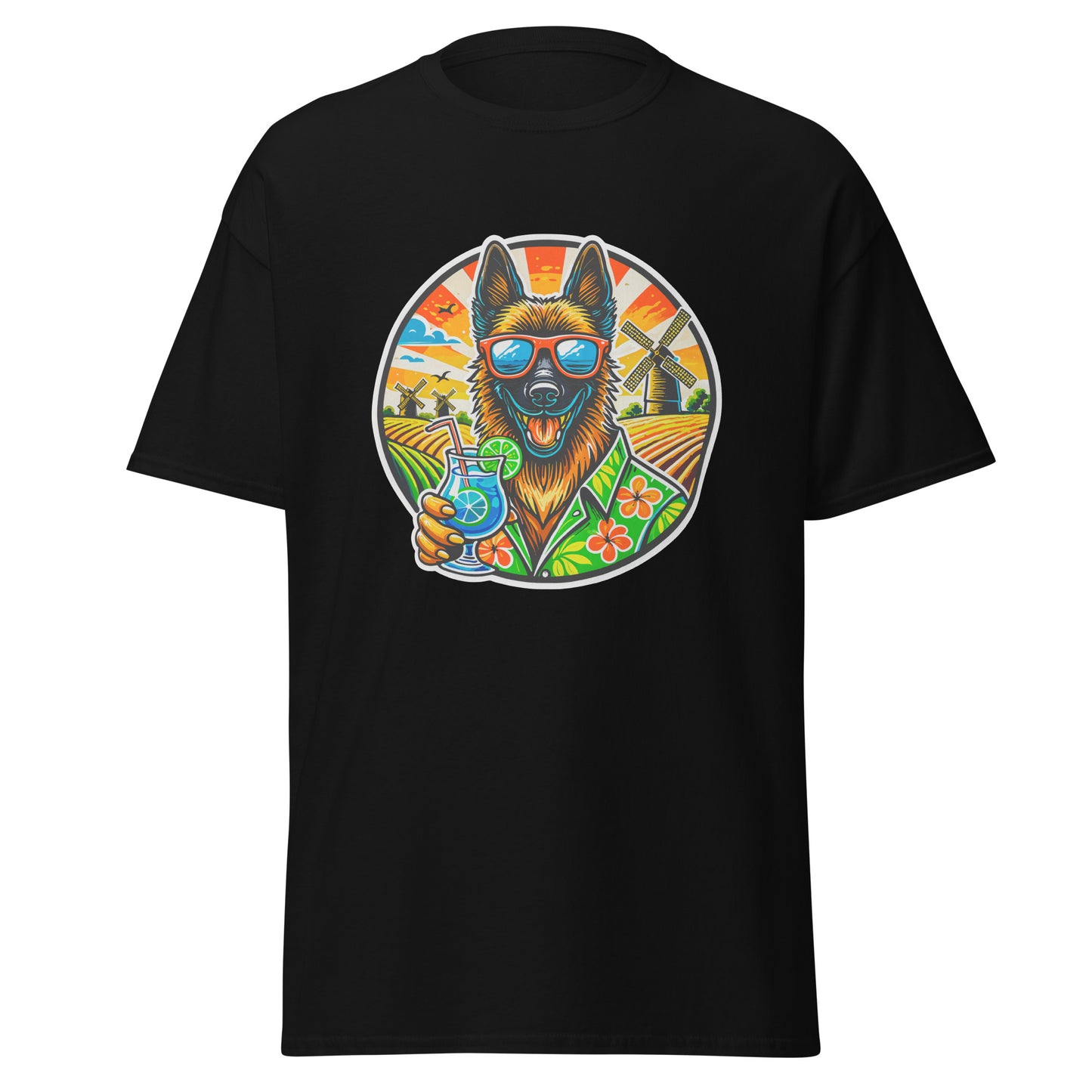 "Dogs On Vacation"-Kollektion - Dutch Shepherd - Klassisches Unisex-T-Shirt - 13 verschiedene Farben