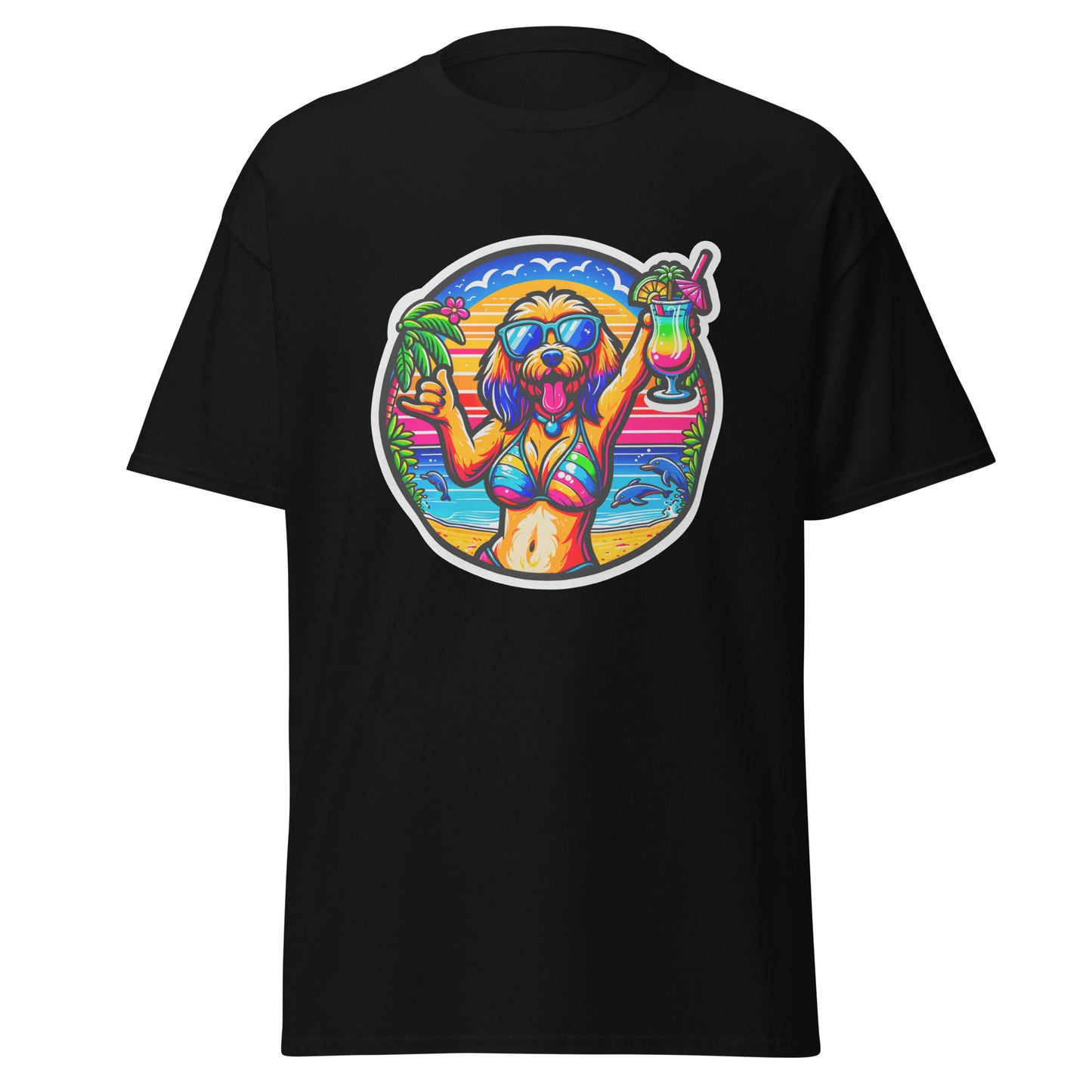 "Dogs On Vacation"-Kollektion - Blonde Havaneser #3 (female) - Klassisches Unisex-T-Shirt - 13 verschiedene Farben