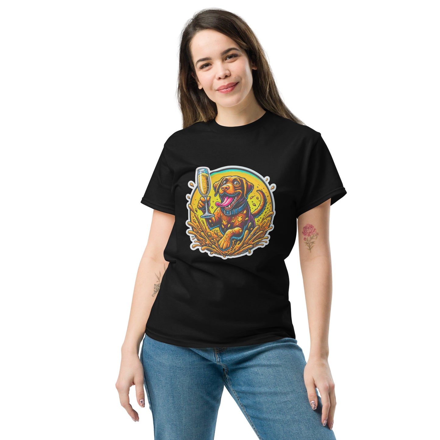 "Dogs On Vacation"-Kollektion - Brown Labbi - Klassisches Unisex-T-Shirt - 13 verschiedene Farben