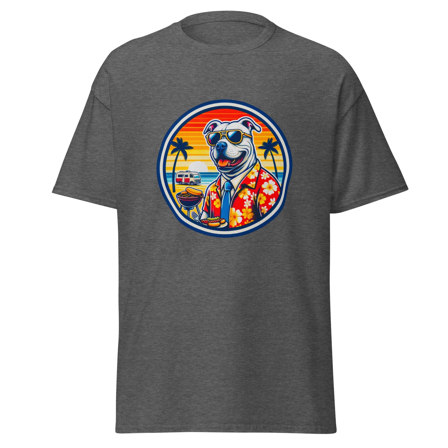 "Dogs On Vacation"-Kollektion - Staffordshire-Terrier #1 - Klassisches Unisex-T-Shirt - 13 verschiedene Farben