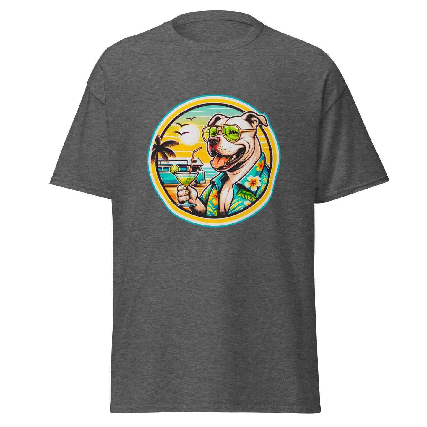 "Dogs On Vacation"-Kollektion - Staffordshire-Terrier #2 - Klassisches Unisex-T-Shirt - 13 verschiedene Farben