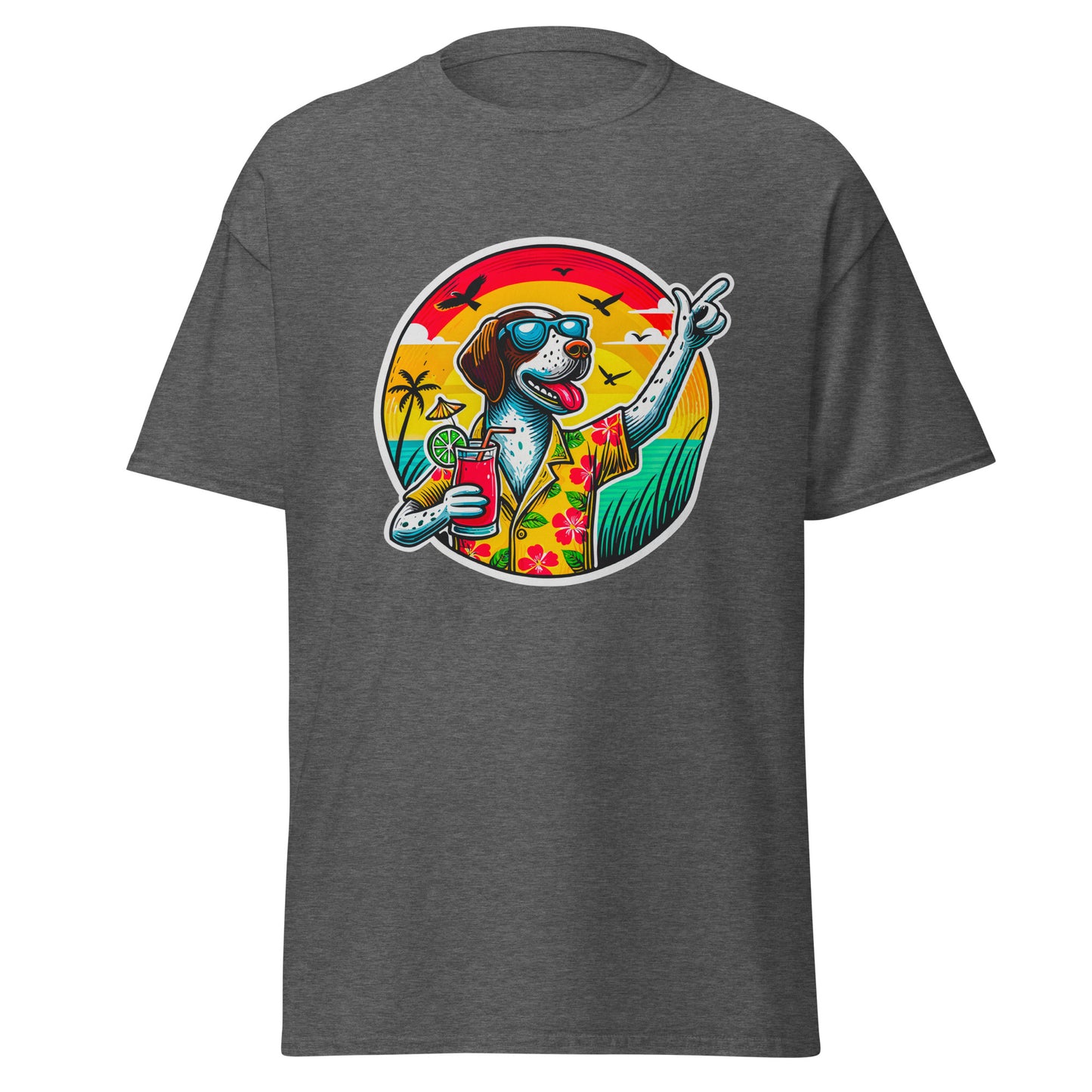 "Dogs On Vacation"-Kollektion - Pointer - Klassisches Unisex-T-Shirt - 13 verschiedene Farben