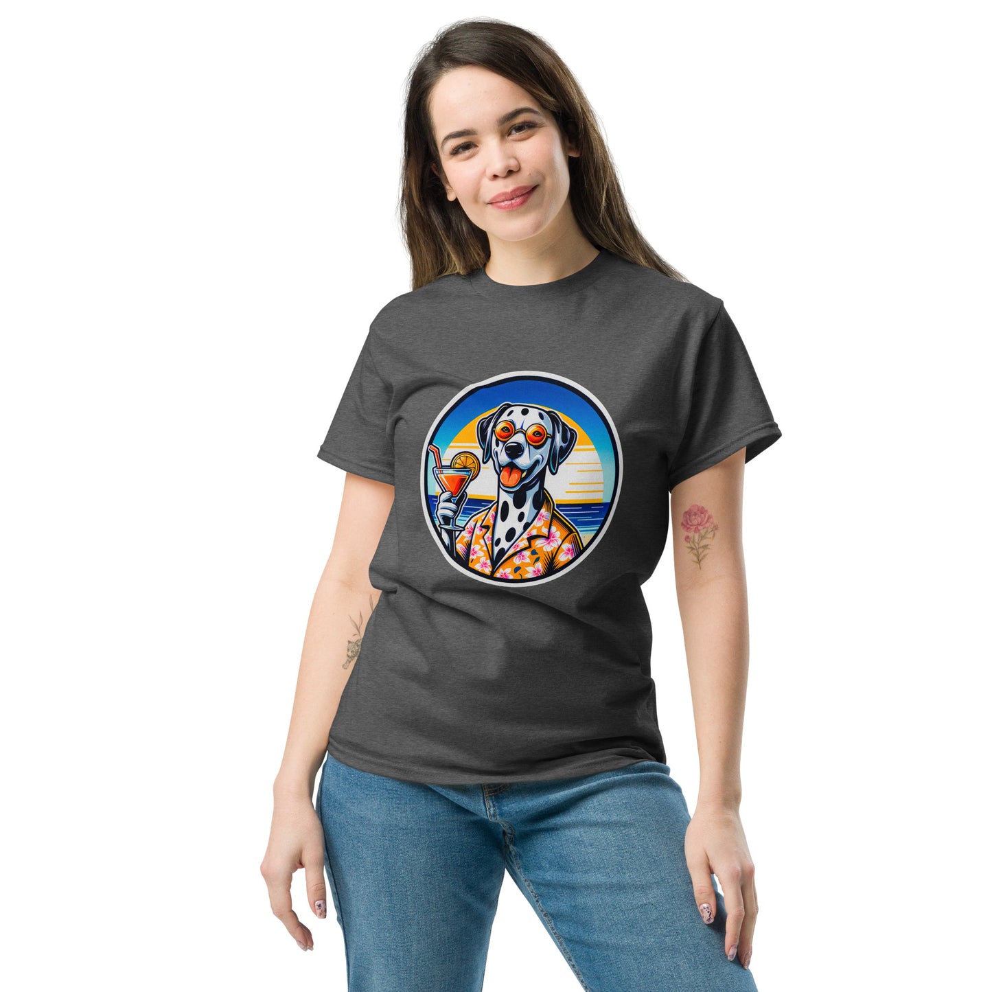"Dogs On Vacation"-Kollektion - Dalmatiner - Klassisches Unisex-T-Shirt - 13 verschiedene Farben