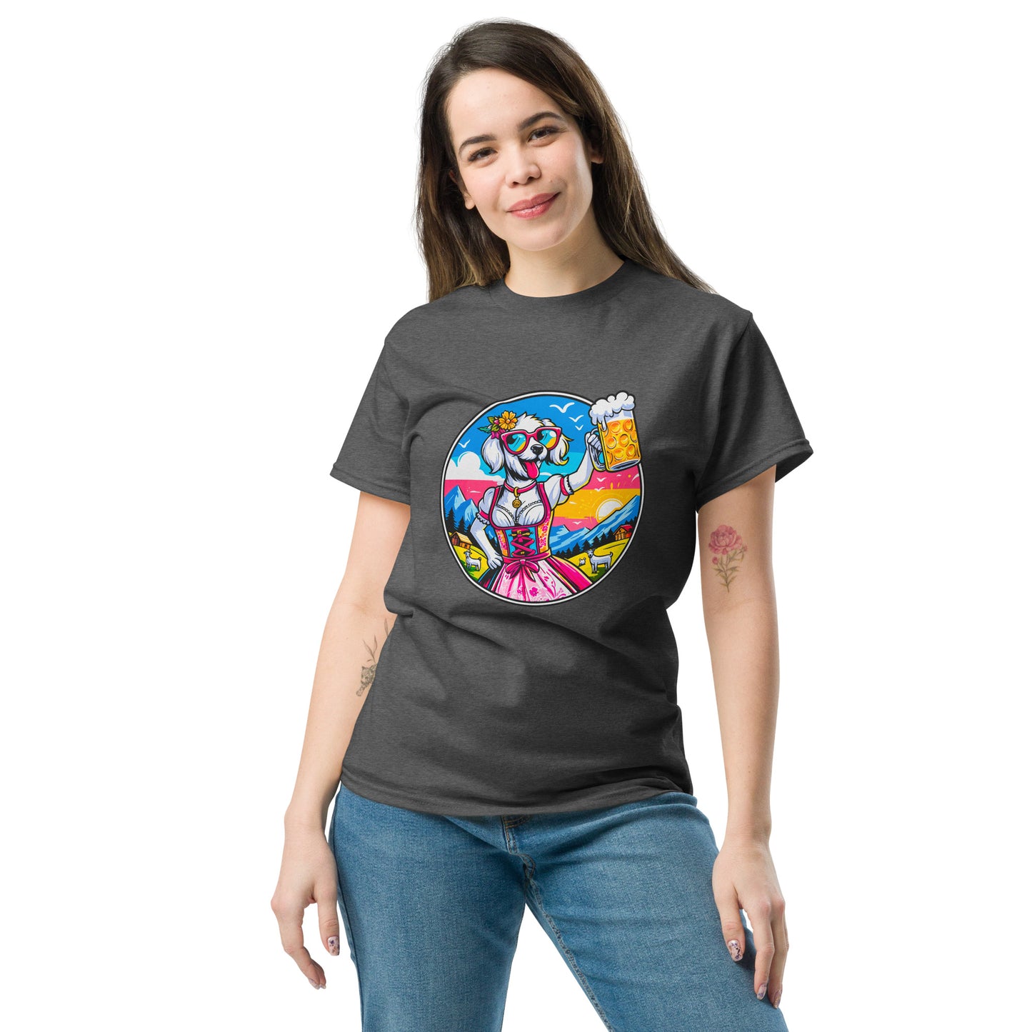 "Dogs On Vacation"-Kollektion - White Havaneser (female) - Klassisches Unisex-T-Shirt - 13 verschiedene Farben