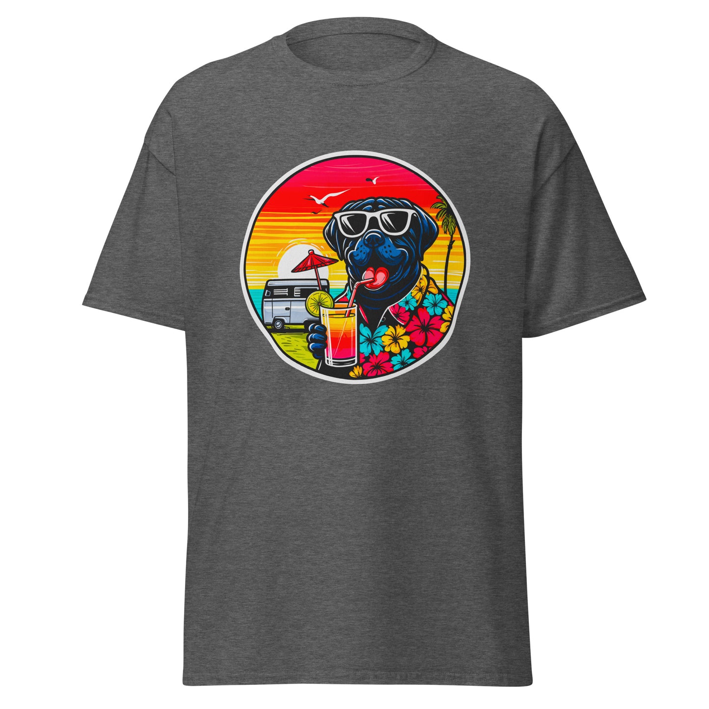 "Dogs On Vacation"-Kollektion - Black Mastiff - Klassisches Unisex-T-Shirt - 13 verschiedene Farben