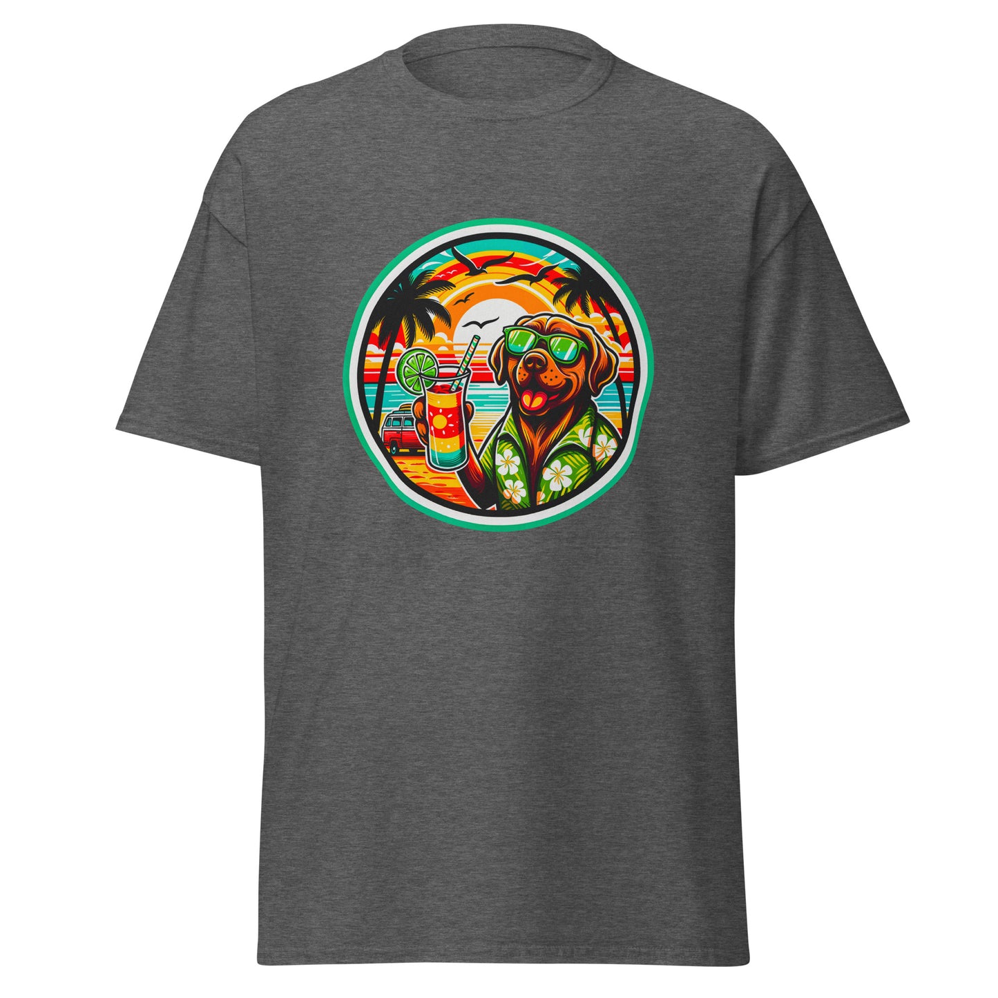 "Dogs On Vacation"-Kollektion - Brown Labrador - Klassisches Unisex-T-Shirt - 13 verschiedene Farben