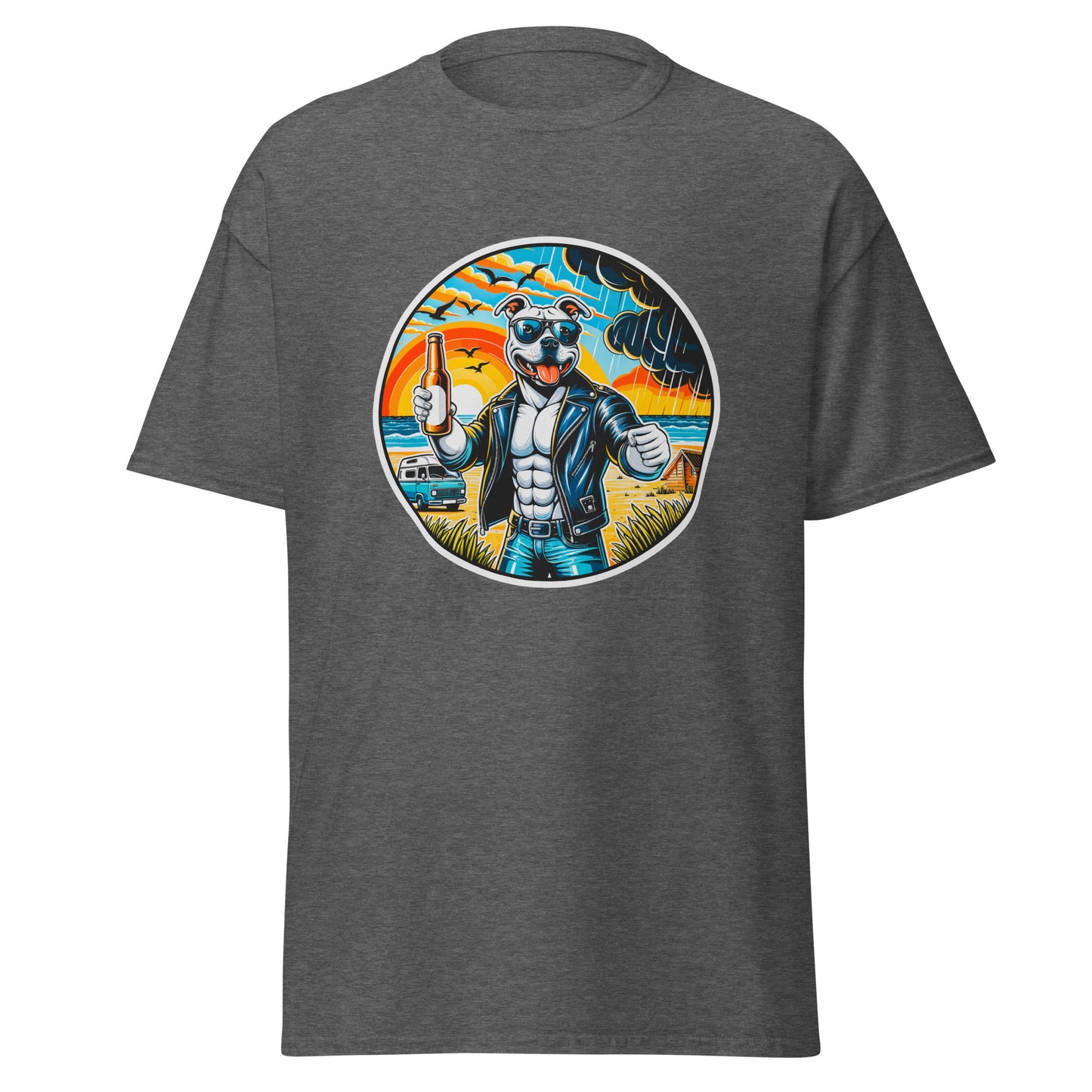 "Dogs On Vacation"-Kollektion - Staffordshire-Terrier #3 - Klassisches Unisex-T-Shirt - 13 verschiedene Farben