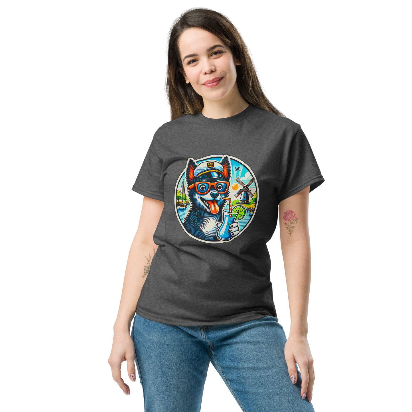 "Dogs On Vacation"-Kollektion - Schipperke - Klassisches Unisex-T-Shirt - 13 verschiedene Farben