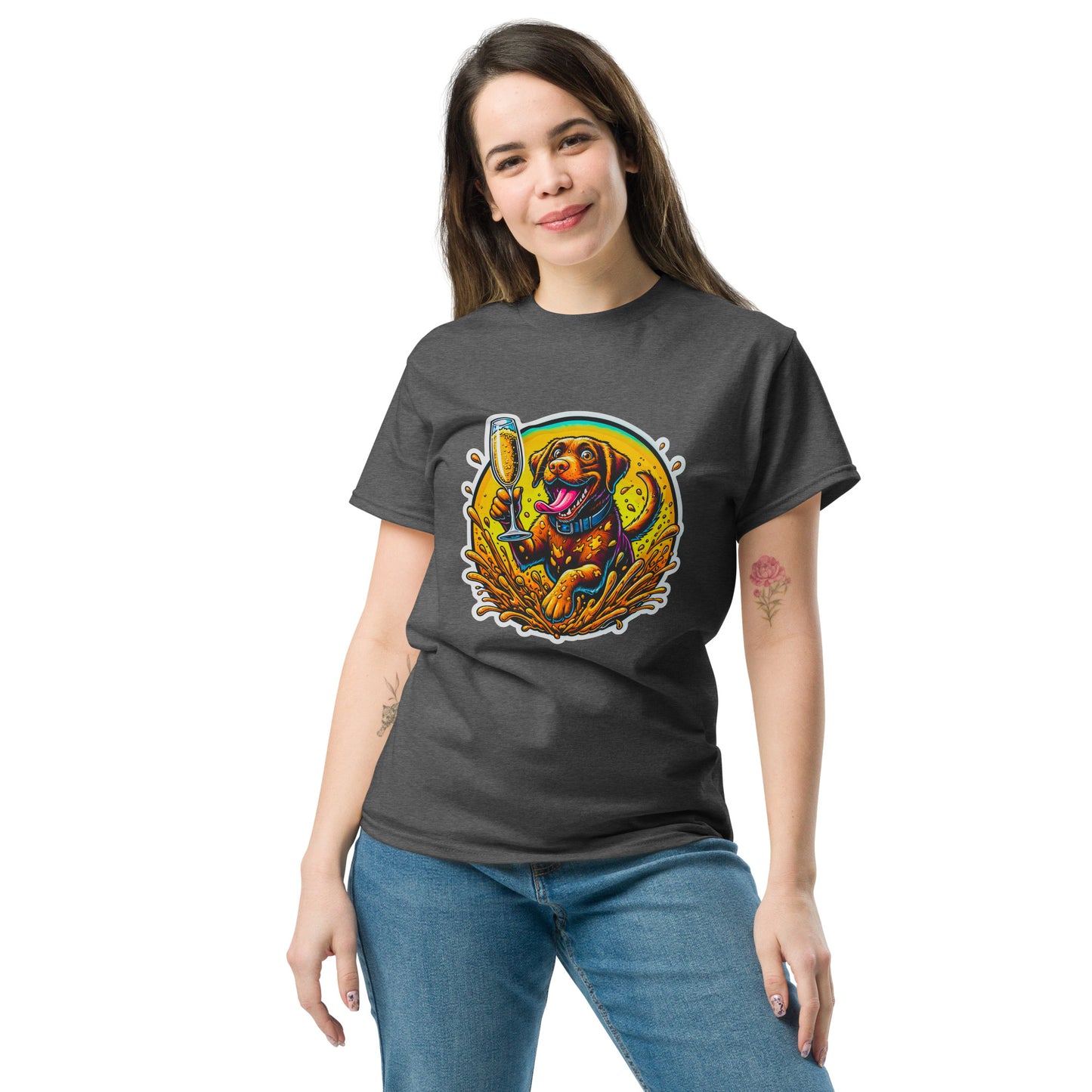 "Dogs On Vacation"-Kollektion - Brown Labbi - Klassisches Unisex-T-Shirt - 13 verschiedene Farben