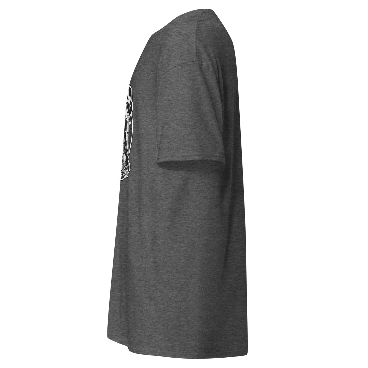 "Nom Nom Nom!!" - Klassisches Herren-T-Shirt - Dark Heather Grey (50% Polyester)