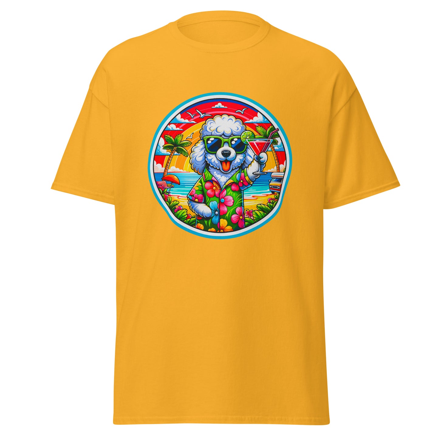 "Dogs On Vacation"-Kollektion - Schafspudel #1 - Klassisches Unisex-T-Shirt - 13 verschiedene Farben