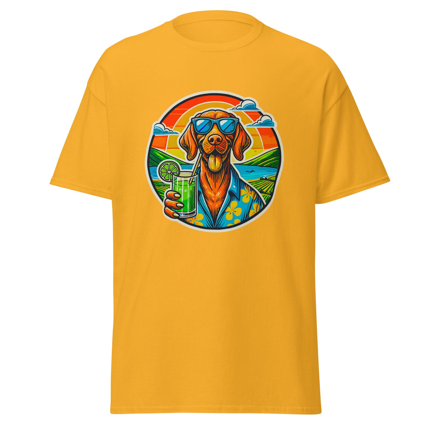 "Dogs On Vacation"-Kollektion - Viszla - Klassisches Unisex-T-Shirt - 13 verschiedene Farben