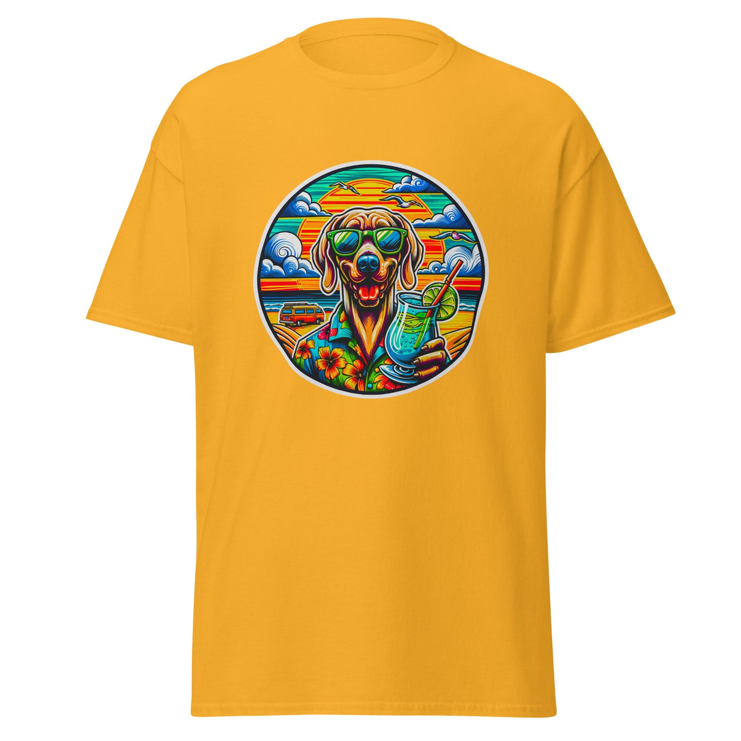 "Dogs On Vacation"-Kollektion - Weimeraner - Klassisches Unisex T-Shirt